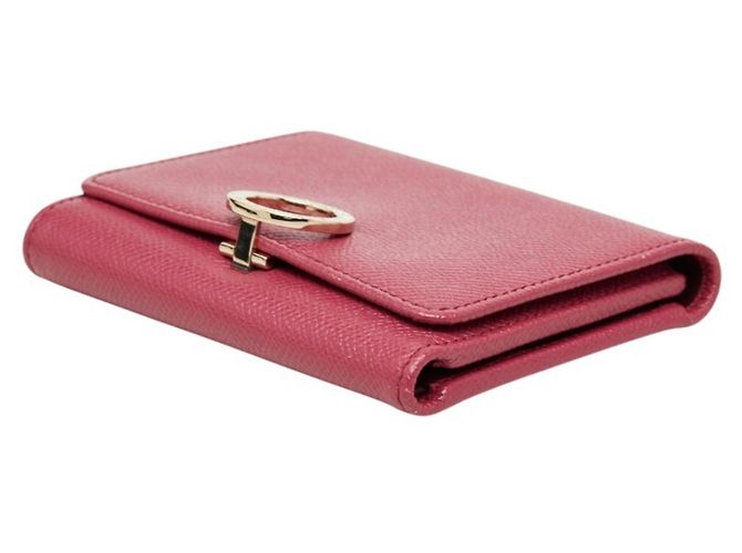 Bulgari Cartera tríptico de cuero rosa Bvlgari - vista 4