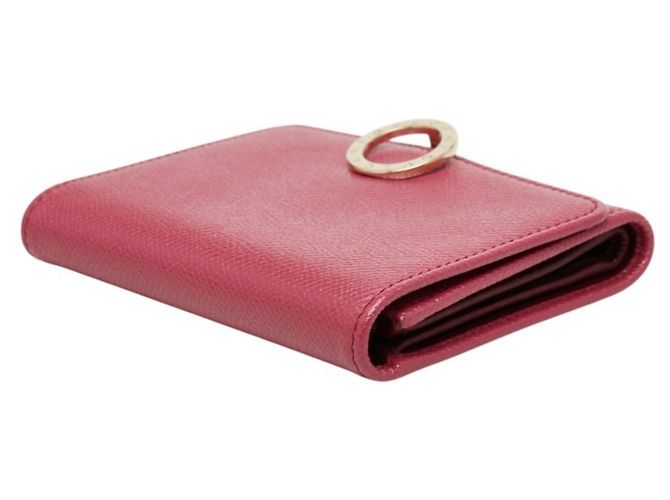 Bulgari Cartera tríptico de cuero rosa Bvlgari - vista 5