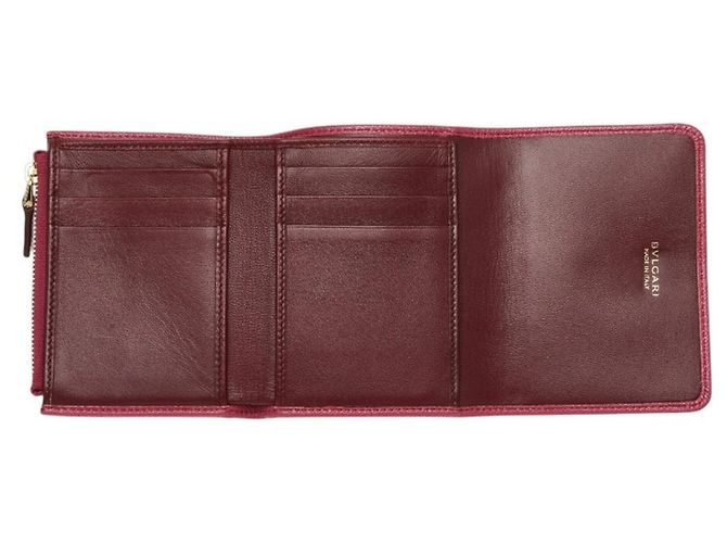 Bulgari Cartera tríptico de cuero rosa Bvlgari - vista 6