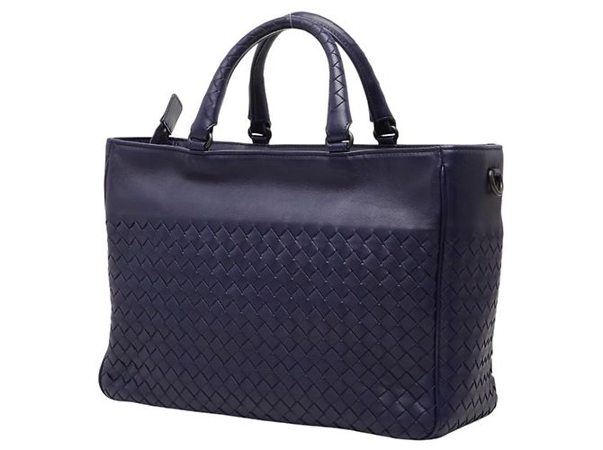 Borsa Bottega Veneta Intrecciato Blu navy - vista 2