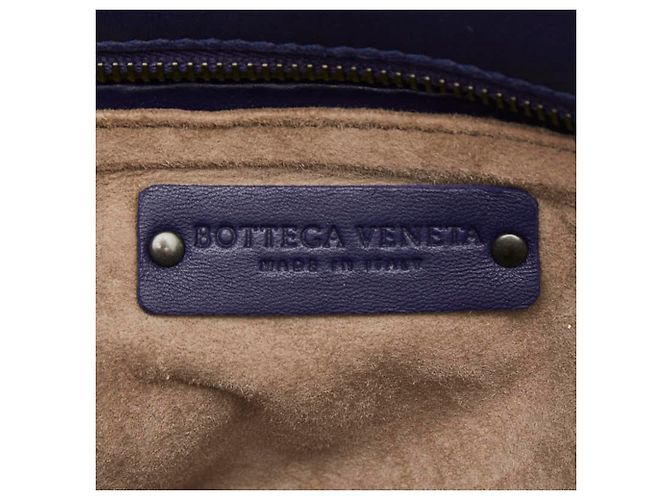 Borsa Bottega Veneta Intrecciato Blu navy - vista 9