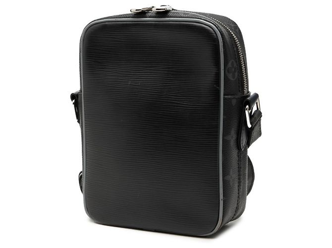 Louis Vuitton Epi Monogram Eclipse Danube PM Schultertasche Braun Schwarz Marineblau - Ansicht 2