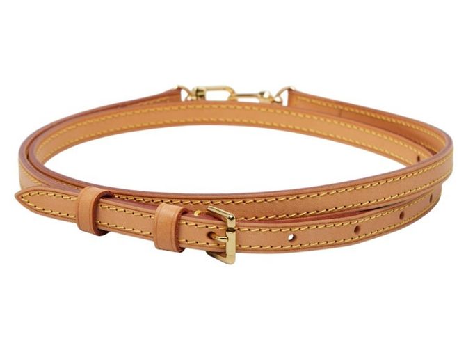 Tracolla in pelle beige Louis Vuitton - vista 3