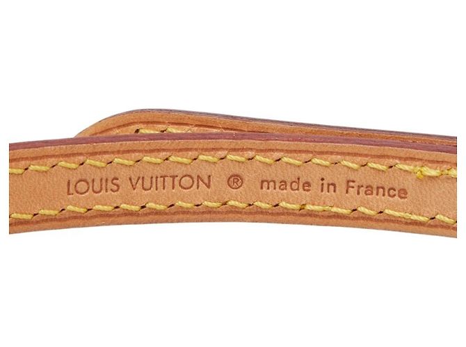 Tracolla in pelle beige Louis Vuitton - vista 5