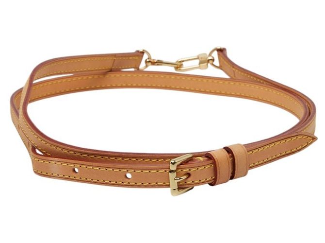 Tracolla in pelle beige Louis Vuitton - vista 3