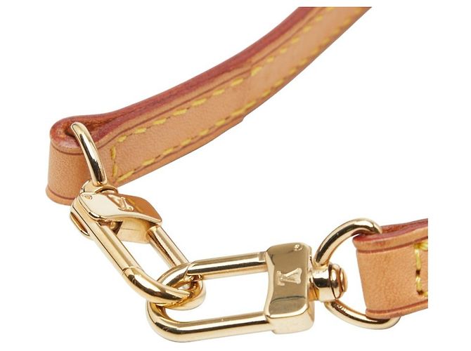 Tracolla in pelle beige Louis Vuitton - vista 4