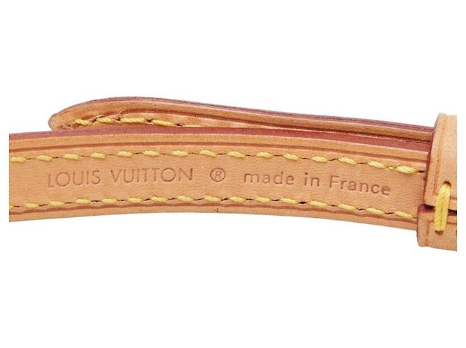Tracolla in pelle beige Louis Vuitton - vista 5