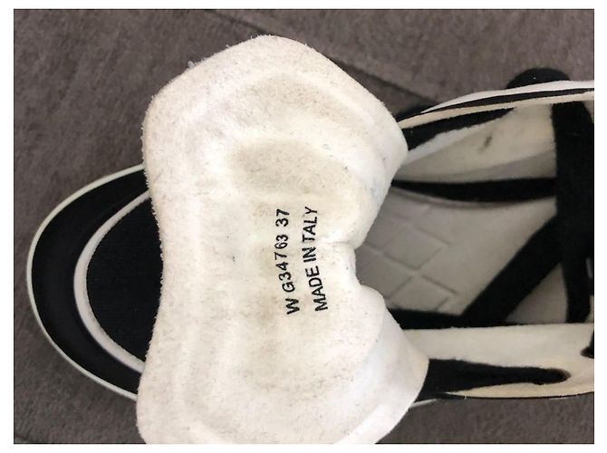 Sneakers Chanel CC Logo Nero Bianco - vista 10