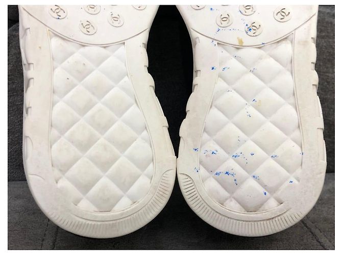 Sneakers Chanel CC Logo Nero Bianco - vista 11