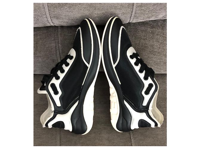 Sneakers Chanel CC Logo Nero Bianco - vista 6