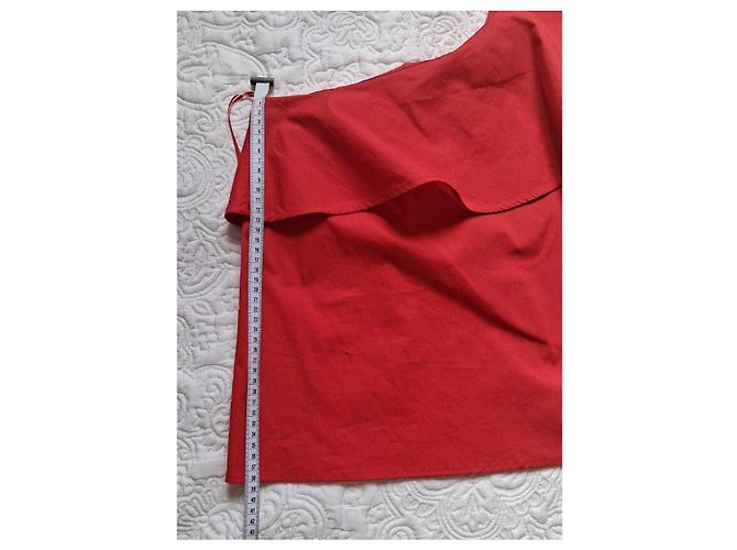 Zapa Paris Top rojo asimétrico con volantes Roja - vista 11