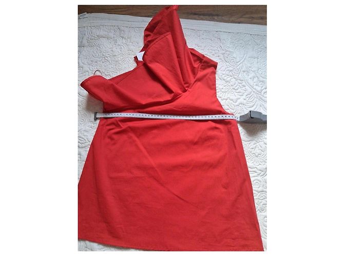 Zapa Paris Top rojo asimétrico con volantes Roja - vista 9