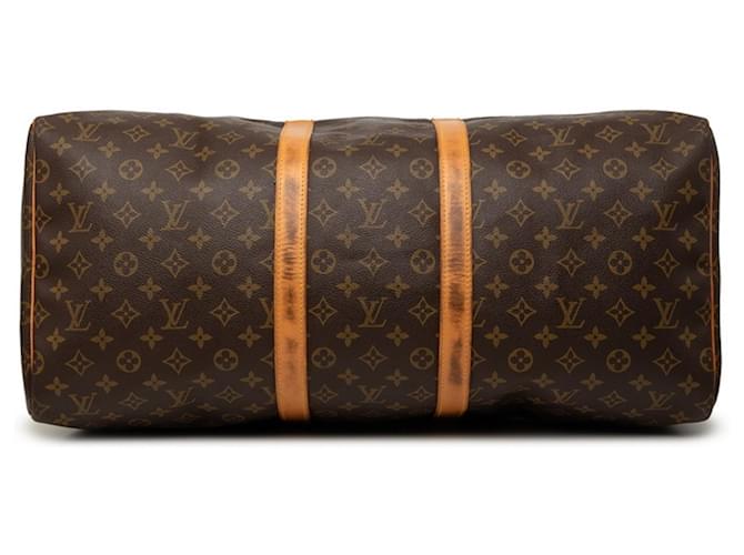 Borsa Boston Louis Vuitton Monogram Keepall 55 Marrone - vista 3