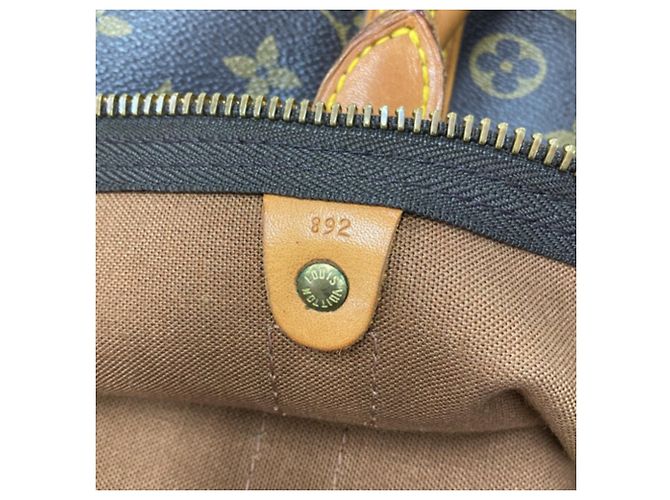 Borsa Boston Louis Vuitton Monogram Keepall 55 Marrone - vista 10