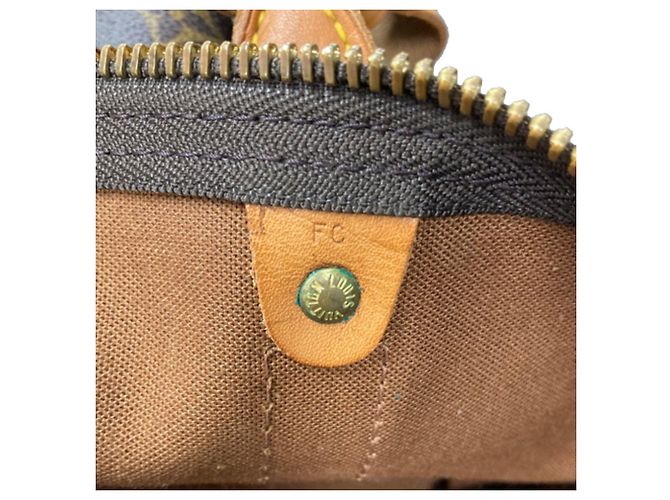 Borsa Boston Louis Vuitton Monogram Keepall 55 Marrone - vista 11