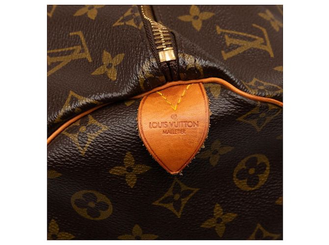 Borsa Boston Louis Vuitton Monogram Keepall 55 Marrone - vista 9