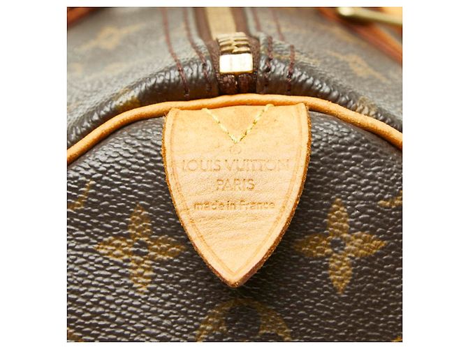 Borsa Louis Vuitton Monogram Speedy 35 Marrone - vista 12