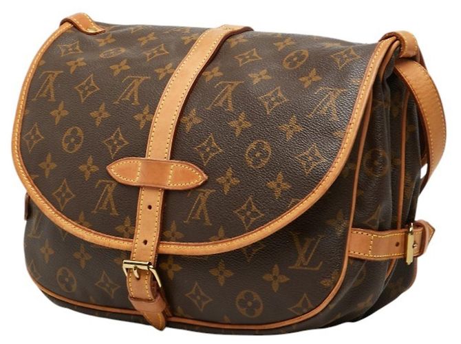 Borsa a tracolla Louis Vuitton Monogram Saumur 30 Marrone - vista 2