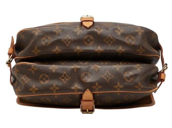 Borsa a tracolla Louis Vuitton Monogram Saumur 30 Marrone - vista 3