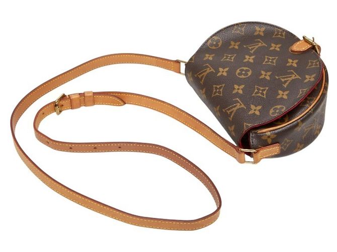 Borsa a tracolla Louis Vuitton Monogram Tambourin Marrone - vista 4