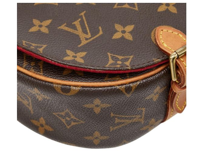 Borsa a tracolla Louis Vuitton Monogram Tambourin Marrone - vista 6
