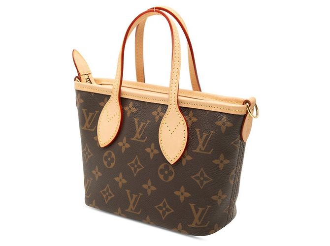 Borsa a Spalla Louis Vuitton Monogram Neverfull BB Marrone Rosa - vista 2