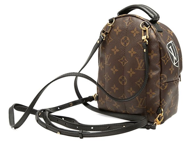 Mini zaino Louis Vuitton Monogram Palm Springs Marrone - vista 2