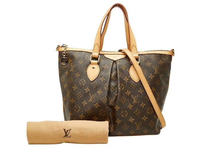 Borsa Louis Vuitton Monogram Palermo PM Marrone - vista 11