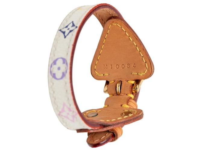 Bracciale Louis Vuitton Monogram Teda PM M92485 Bianco Multicolore - vista 5