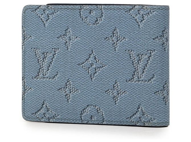 Louis Vuitton Monogram Heritage Bi-fold Wallet Blue - view 2
