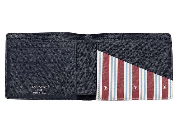 Louis Vuitton Monogram Heritage Bi-fold Wallet Blue - view 4