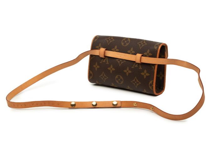 Borsa a tracolla Monogram Pochette Florentine Louis Vuitton Marrone - vista 2