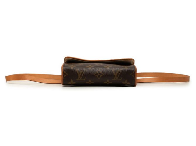 Borsa a tracolla Monogram Pochette Florentine Louis Vuitton Marrone - vista 3