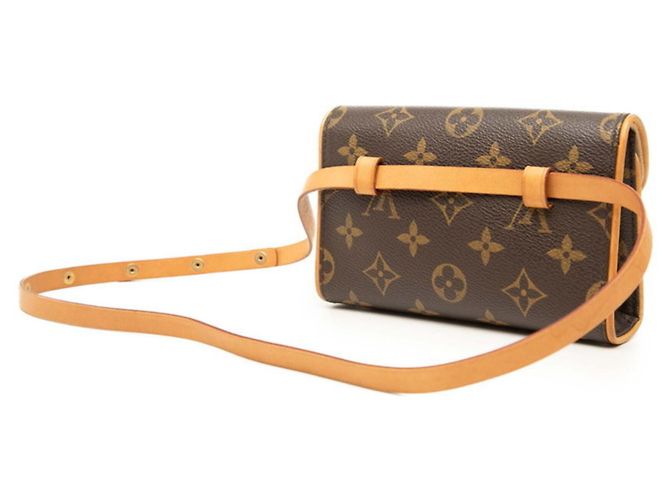 Borsa a tracolla Monogram Pochette Florentine Louis Vuitton Marrone - vista 2