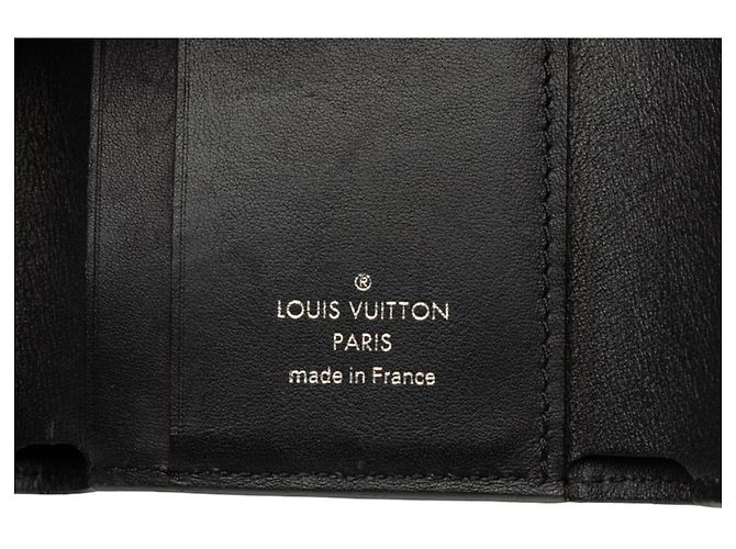 Louis Vuitton Monogram Mahina Portefeuille Iris XS Carteira Dobrável Preto - vista 6