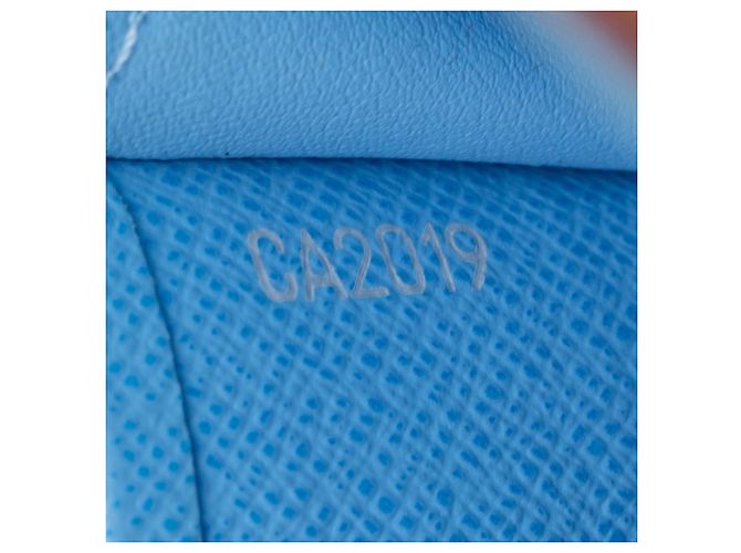 Louis Vuitton Monogram Multicolor Visitenkartenetui Weiß Blau - Ansicht 6