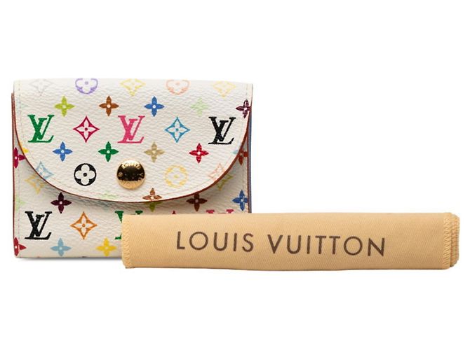 Louis Vuitton Monogram Multicolor Visitenkartenetui Weiß Blau - Ansicht 7