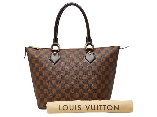 Borsa Tote Louis Vuitton Damier Saleya PM Marrone - vista 13