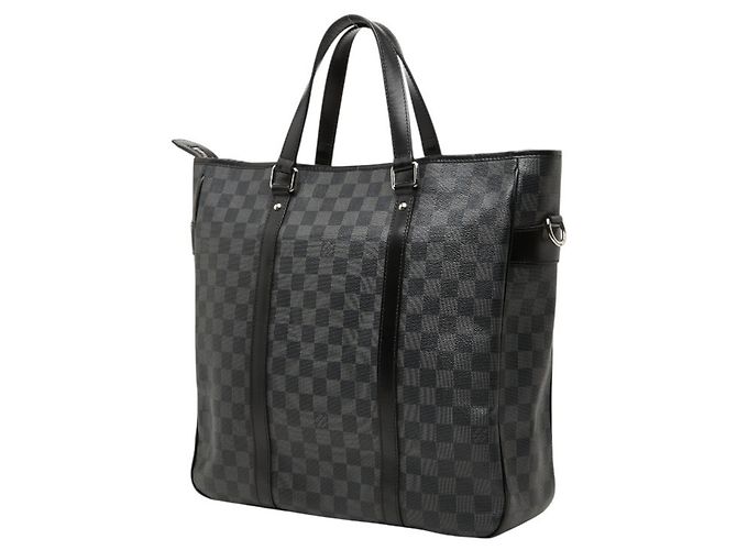 Borsa a tracolla Louis Vuitton Damier Graphite Tadao Nero - vista 2