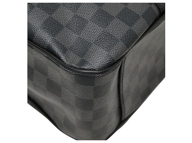 Borsa a tracolla Louis Vuitton Damier Graphite Tadao Nero - vista 5