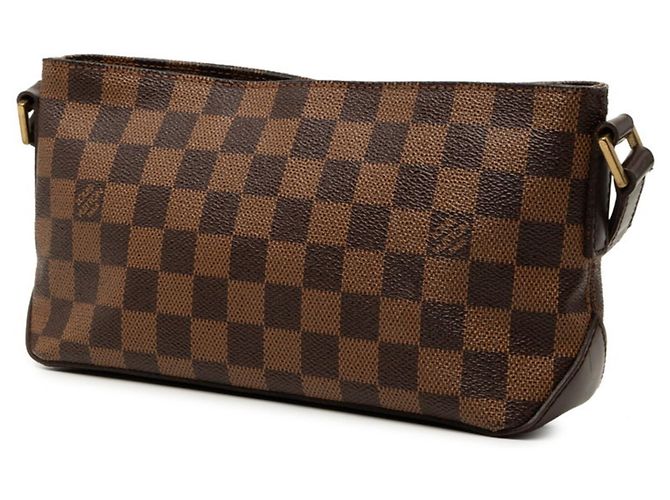 Borsa a tracolla Louis Vuitton Damier Trotteur Marrone - vista 2