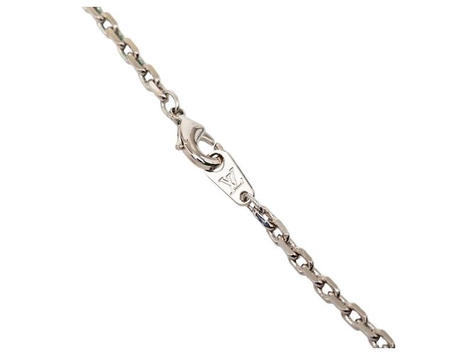Collana con pendente a catena LV Colors Louis Vuitton Argento Bianco Giallo - vista 5