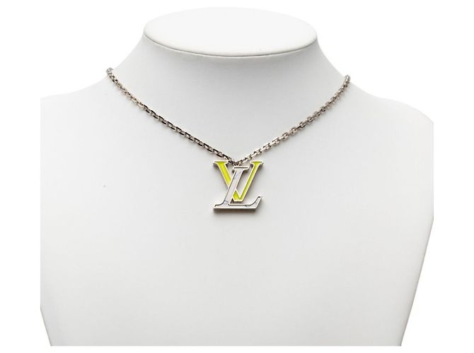Collana con pendente a catena LV Colors Louis Vuitton Argento Bianco Giallo - vista 7
