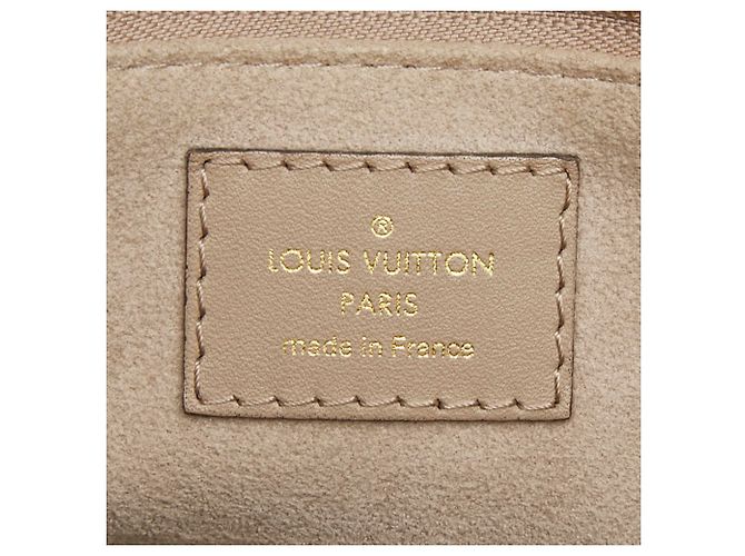Borsa Louis Vuitton Monogram Empreinte OnTheGo MM Beige Grigio - vista 10