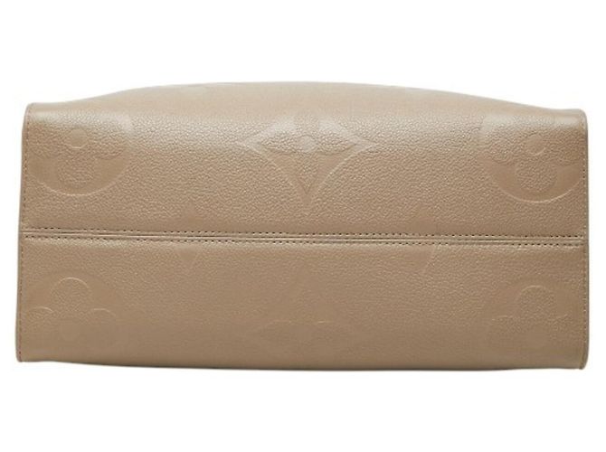 Borsa Louis Vuitton Monogram Empreinte OnTheGo MM Beige Grigio - vista 3