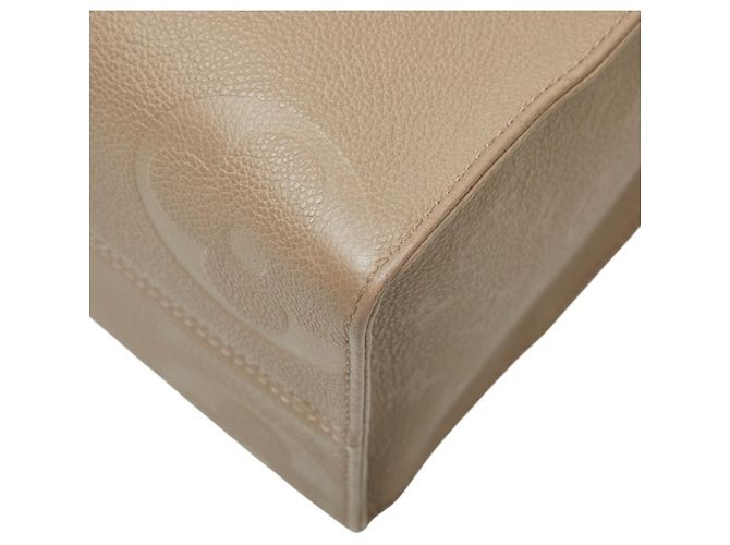Borsa Louis Vuitton Monogram Empreinte OnTheGo MM Beige Grigio - vista 4