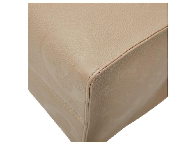Borsa Louis Vuitton Monogram Empreinte OnTheGo MM Beige Grigio - vista 6