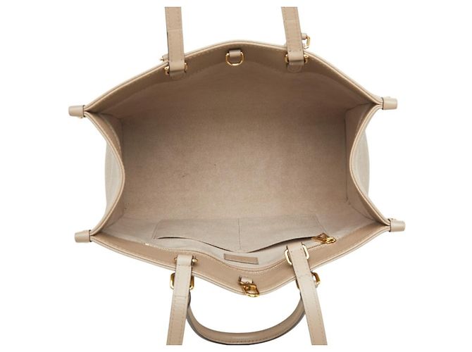 Borsa Louis Vuitton Monogram Empreinte OnTheGo MM Beige Grigio - vista 8