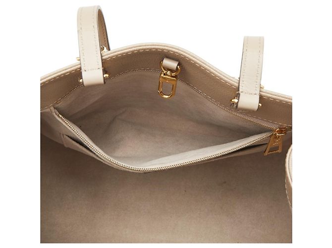 Borsa Louis Vuitton Monogram Empreinte OnTheGo MM Beige Grigio - vista 9
