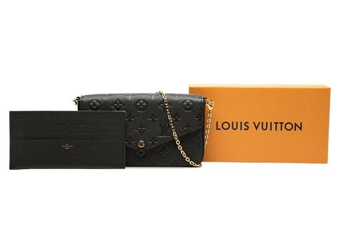 Borsa a tracolla Louis Vuitton Monogram Empreinte Pochette Felicie Chain Nero - vista 7